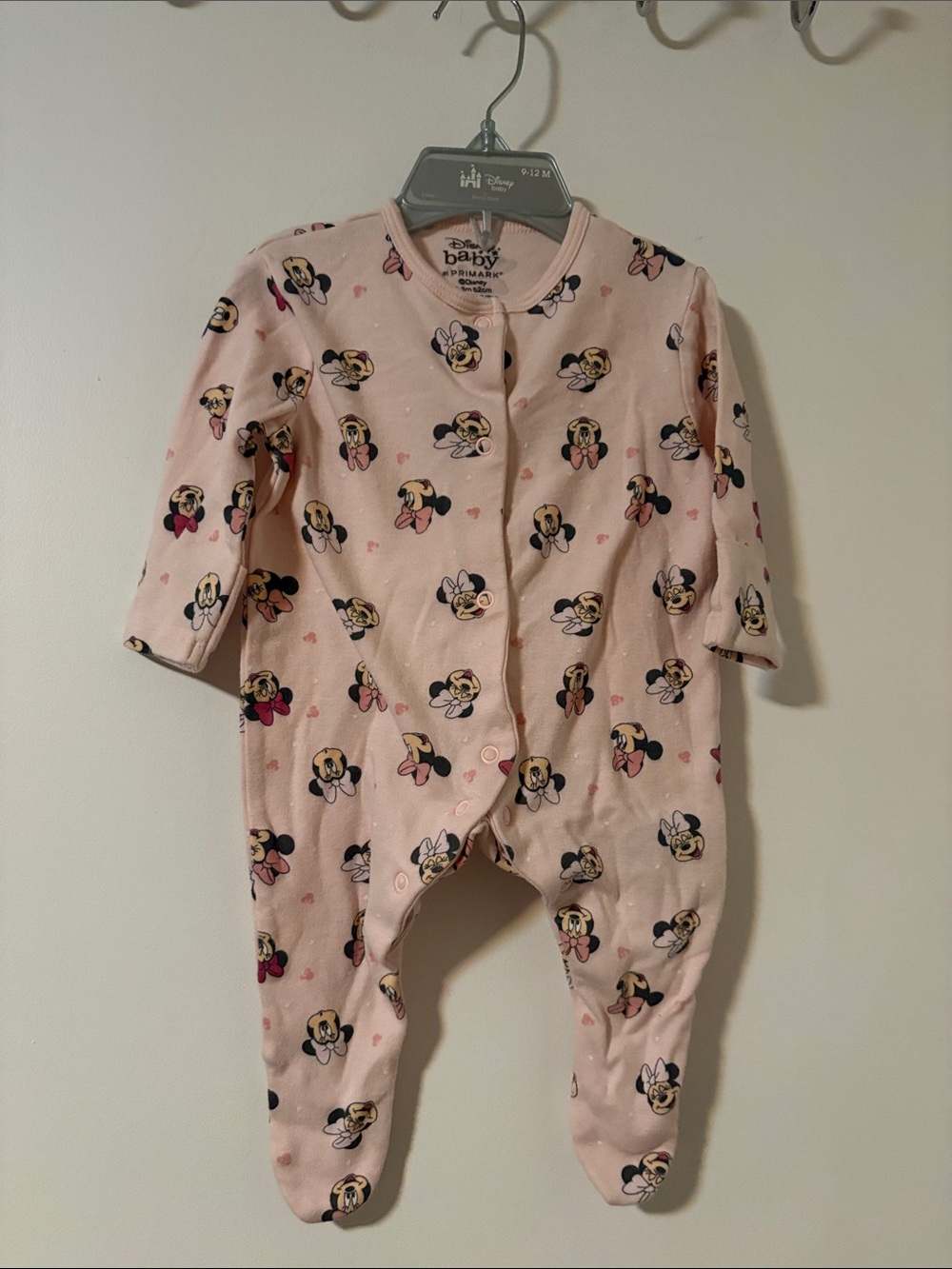 Disney Pink Minnie Mouse Footed One-Piece